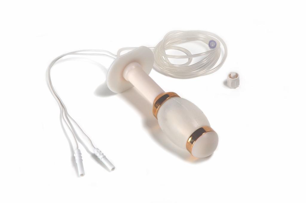 PERIPROBE PERIPROBE - V2STFW Sonda vaginale personale a 2 elettrodi e palloncino, collegamento tradizionale (fili e tubo) per elettrostimolazione o biofeedback EMG e biofeedback manometrico perineale.
