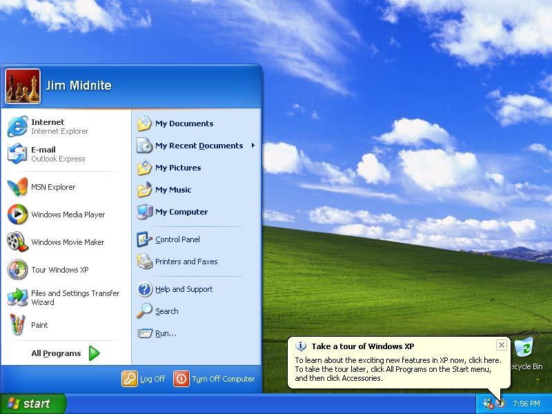 Windows Xp Nel 2001 nasce Windows Xp che rimane il sistema più installato al