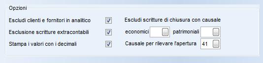 Stampa del bilancio di verifica dal 0/0/20 al /2/20 : STAMPA BILANCIO DI VERIFICA non specificando la causale di chiusura, cioè cancellando la causale di chiusura che compare a video (vedi frecce