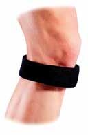 Features a semi-tubular buttress in a neoprene strap with a Velcro closure for graduated compression of the patellar tendon.