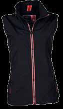 0 Gilet ergonomico da donna, zip da 8mm a contrasto, due tasche