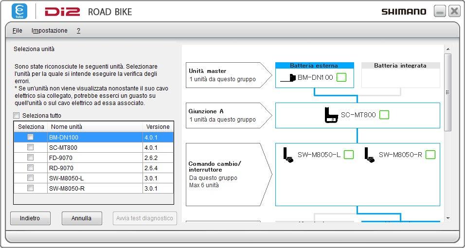 VERIFICA DEGLI ERRORI VERIFICA DEGLI ERRORI Quando sono collegate una o più unità, questa funzione ne verifica il corretto funzionamento e identifica le unità soggette a problemi. 1.