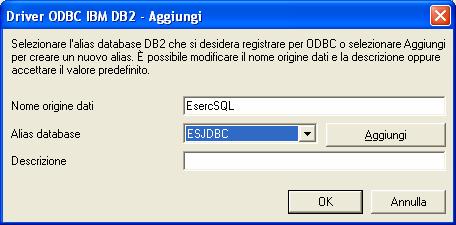 Sorgente di dati ODBC Esercitazione Basi di Dati JDBC 5 public class Esercizio_1_1 { Connessione al database Connection con = null; try { // Caricamento del driver Class.forName("sun.jdbc.odbc.