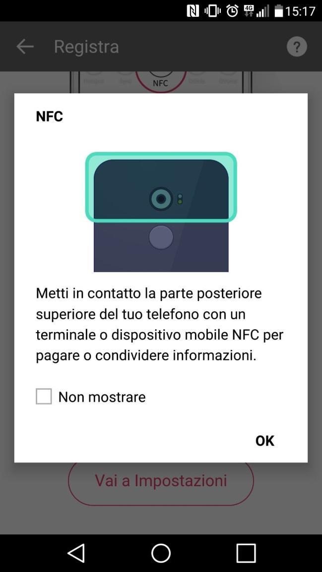 Registrazione elettrodomestico Verrà riportata sul display dello smartphone l indicazione su come mettere in comunicazione