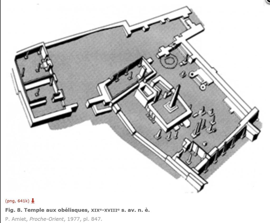 Tempio degli obelischi The courtyard contained a sacrificial area as well as dozens of standing