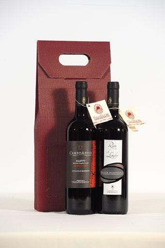 o.c. cl.75 Euro 15,90 Cantina Cooperativa S.Pancrazio Salentino COD. CRV10 (4 bottiglie) Vino salice Rivo di Liandro rosso d.o.c. cl.75 Vino primitivo Campo Appio rosso i.