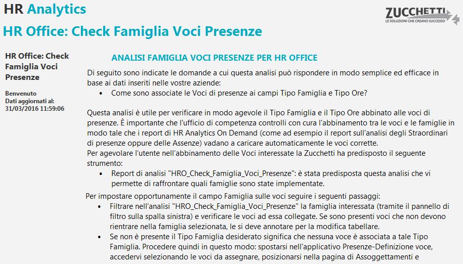 Presenze, delle Assenze, della Prestazione Lavorativa, del Dettaglio Settimanale) vadano a caricare automaticamente le voci corrette.