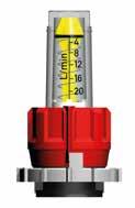 Caratteristiche idrauliche La portata espressa in l/min è leggibile direttamente sulla scala graduata da 4 a 20.