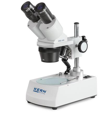 Stereomicroscopio OSE-4 Con inserto bianco per stativo 04 OSE 416/417 EDUCATIONAL LINE Il piccolo e robusto microscopio per la scuola, i centri di formazione e gli opifici Con inserto nero per