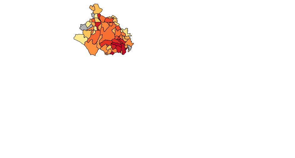 Risultati Provincia Viterbo MEDIA PROVINCIA VT 144 Bq/m 3 Elaborazione