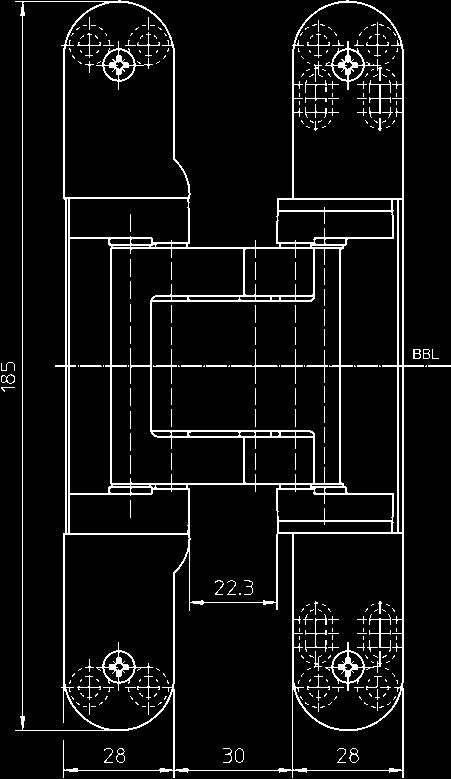 Tectus 21 TE 541 3D FVZ per porte a filo per porte interne e per edifici pubblici con rivestimento telaio raso muro cerniera fino a 100 kg Proprietà prodotto FVZ = per 14,0 m