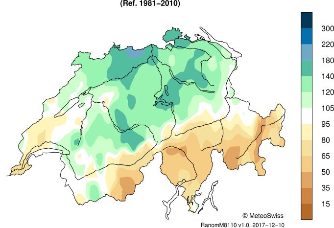 ( C) Deviazione della temperatura mensile dalla norma Precipitazioni mensili (mm)