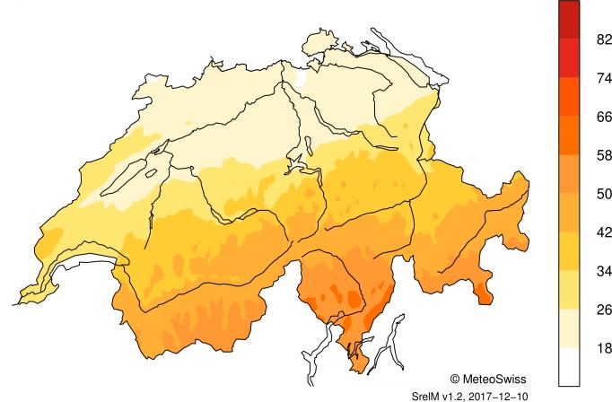 mensile in % della norma Distribuzione della temperatura, precipitazioni e soleggiamento per