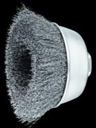 SPAZZOLE IN FILO D ACCIAIO Spazzole indicate per la spazzolatura edio-pesante di grosse superfici e per lo sbavo, la pulizia