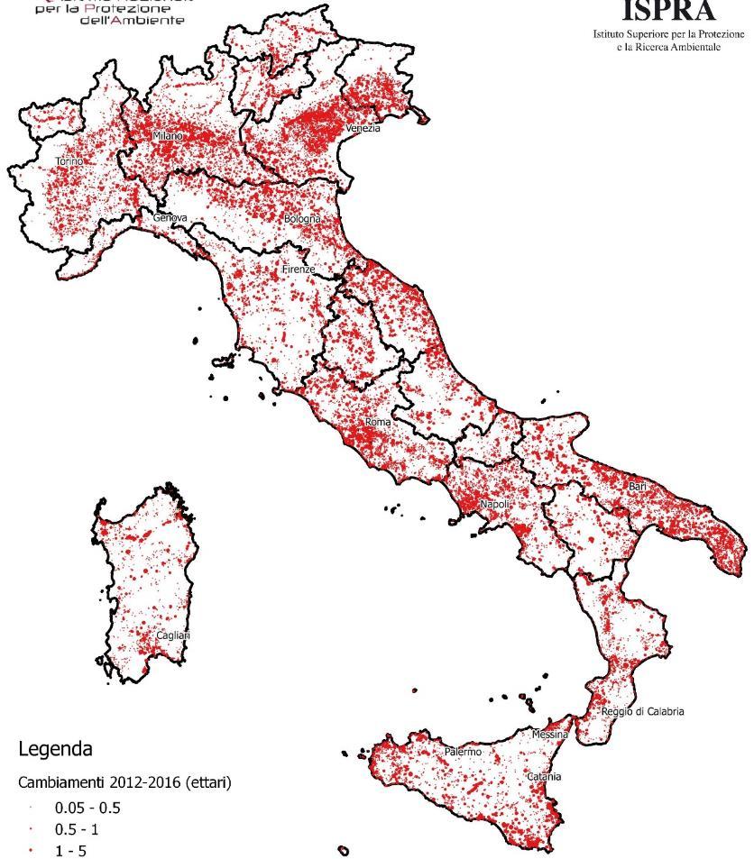 648 ha LOMBARDIA 23 ha VALLE D AOSTA 563 ha