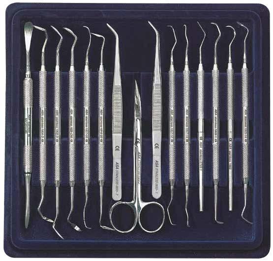 S1899 Set per la parodontologia / Periodontal instrument kit Contenuto/Contents: 0304-2 Forbicina Goldman Fox