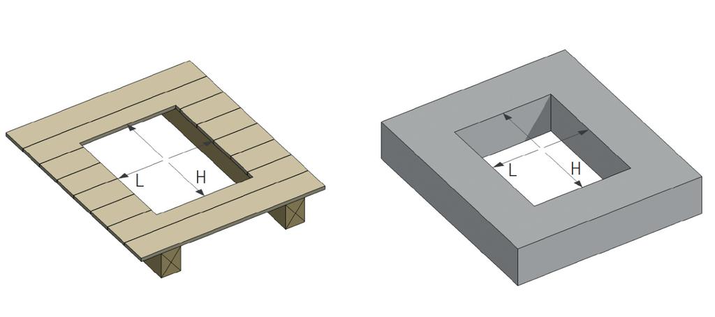 Predisposizione del foro in cantiere in due passaggi (per linea blu di posa) 1.