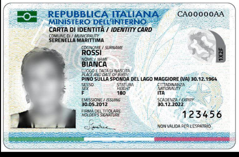 Caratteristiche del documento Realizzata in materiale plastico La nuova carta è dotata di un microprocessore a radiofrequenza (RF) per la memorizzazione delle informazioni