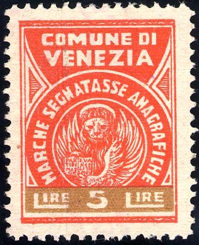 Venezia Carta identità 1931/< Carta bianca, liscia. Stampa mm. 25x31.