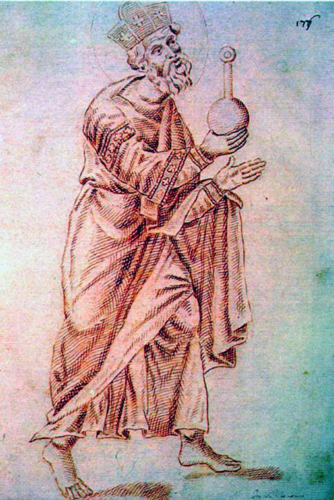 7 Болоња, Универзитеска Библиотека, XVIII век, цртеж са претставом Старац са испуњеном боцом, по Апокалиптичкој визији давно у куполи цркве Светог Гроба Fig.