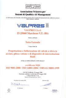 prodotti Valpres è coperta da assicurazione