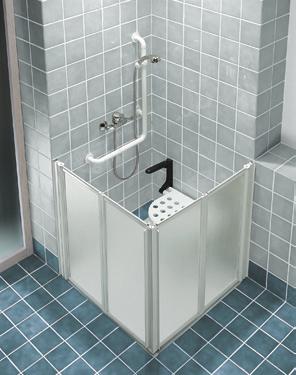 WC versione ad incasso J1099AC 3,501 0201266 10 Box doccia per utilizzo assistito del piatto doccia