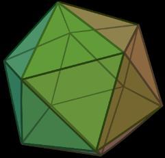 I 5 poliedri regolri sono riportti nell figur in bsso e per ogni solido è indict l tern (F,S,) dove F =