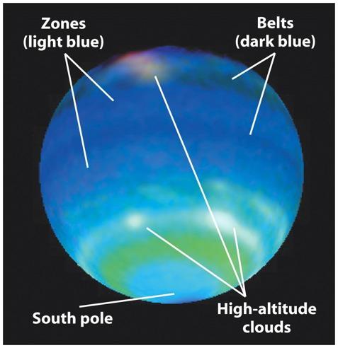 Nettuno Simile in dimensioni, densità e colore ad Urano ( struttura e composizione simili).