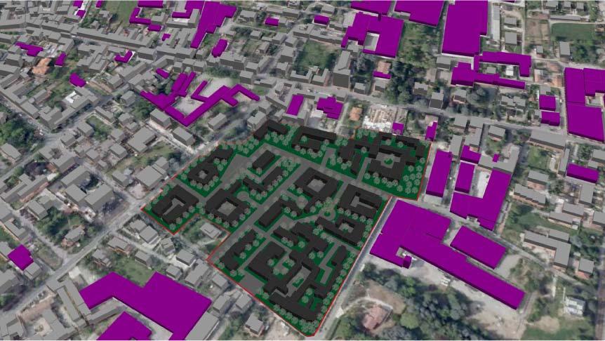 Ipotesi di progetto Realizzazione di un aggregato urbano con tipologia a corte Spazi a