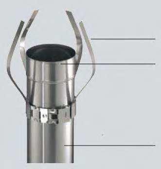 Combustibili solidi operanti a pressione per il funzionamento in modalità dipendente così come indipendente dell'aria ambiente.composants tubo singola parete (Nr. 1.