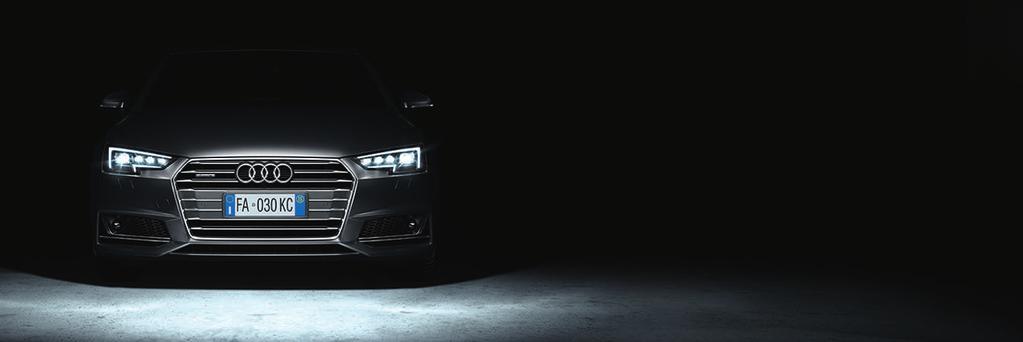 Proiettori a LED Audi Matrix. La tecnologia sotto una nuova luce. I proiettori a LED Audi Matrix guidano il conducente lungo la strada con un fascio di luce abbagliante dinamico.