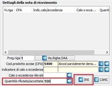 Motivi di insoddisfazione Digitare il numero di riga da