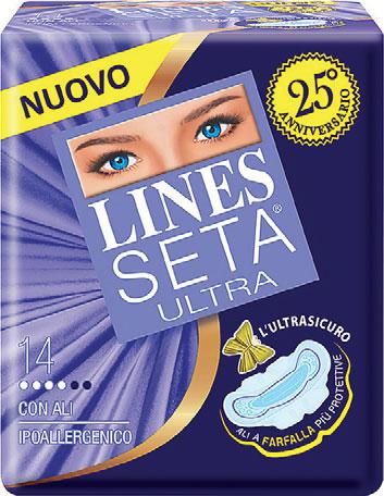 ASSORBENTI SETA ULTRA CON ALI LINES ASSORTITI -16 % 1, 99 2,39 DISPONIBILI 46550 PZ.