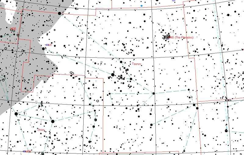 Messier 1 La cometa del 1758 era fra le corna di Taurus il 28 agosto; al di sopra del corno meridionale e a poca distanza dalla stella zeta di quella costellazione scoprii una luce biancastra,