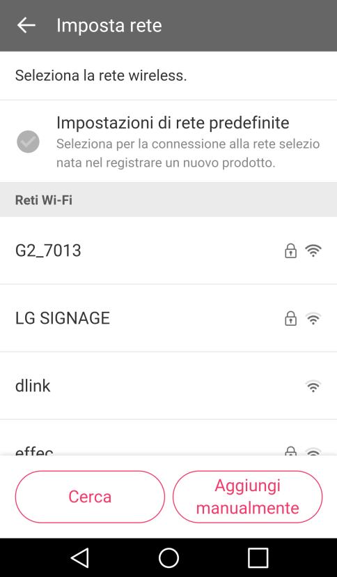Connessione prodotto alla rete Wi-Fi