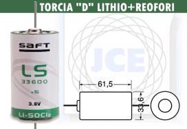 6V PILA AL LITIO MEZZA TORCIA C Tensione: 3,6V - Capacità: 5,8Ah Dimensioni: ø26,0x50,0mm Peso: 51,0gr Max corrente di scarica 1,3A Riferimento: LSH14-CNR BATT+PAGL.LITIO MEZZATORC 3.