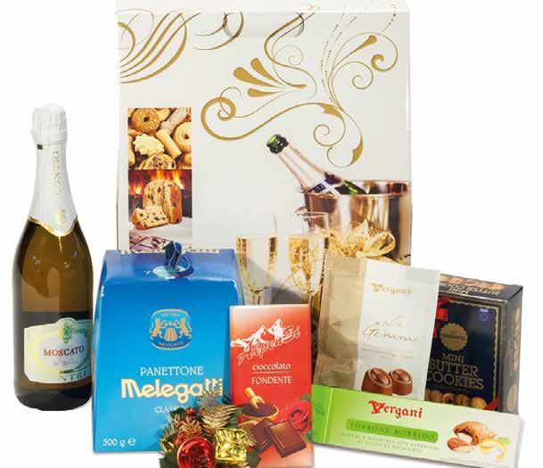 CESTO 1 Scatola Regalo Spumante Moscato Contri ml 750 Panettone