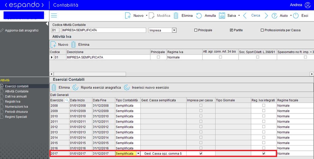 La legge di Bilancio 2017 ha modificato l art. 18 DPR 600/73, introducendo per le imprese in contabilità semplificata l applicazione della gestione per cassa.