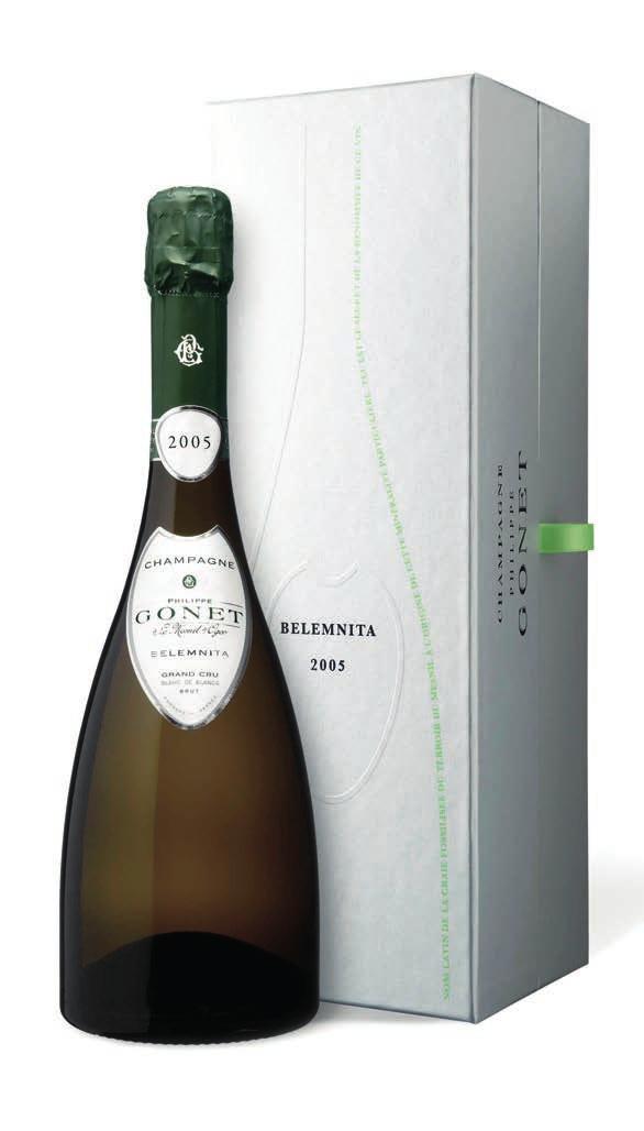 BLANC DE BLANCS GRAND CRU MILLESIME BELEMNITA Belemnita è una selezione esclusiva, realizzata con uve Chardonnay Grand Cru provenienti dai vigneti di proprietà dell azienda a Mesnil-sur-Oger, dei