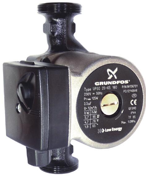 RUBINETTERIE INDUSTRILI s.r.l. 0G.DN5; 07G.DN5; 05G.DN5; 09G.DN5; 7.DN5 Circolatore Grundfos UPM UTO L 5-70 80 ad alta efficienza senza autoadapt (EEI < 0. in rispetto della direttiva EuP).