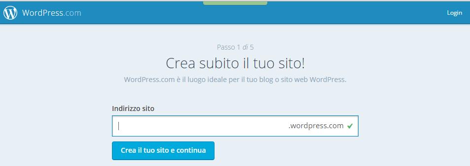 il tuo sito/blog in 5