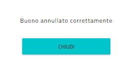 Ecco cosa si visualizzerà a conferma di annullamento