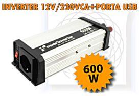 Modificata Peso: 0,81 Kg Dimensioni (PxLxH): 218x95x54 mm INVERTER ->220VCA 600W HG021520 INVERTER ->220VCA 150W INVERTER DC/AC A 230VCA 300W