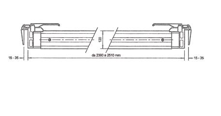 70 055-122 Chiusura in acciao zincato per barra fermacarico