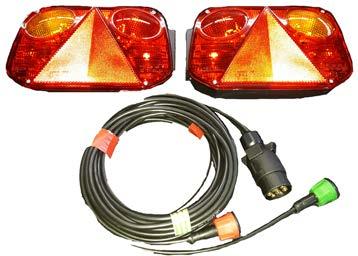 02023 1 left rear lamp (rear fog ) art. 02024 Central : 2,4 mt 7x0,50 Cable to left lamp/right lamp: 0,75 mt 4x0,50 (L) - 0,75 mt 4x0,50 (R) : plug Reflectors: art.