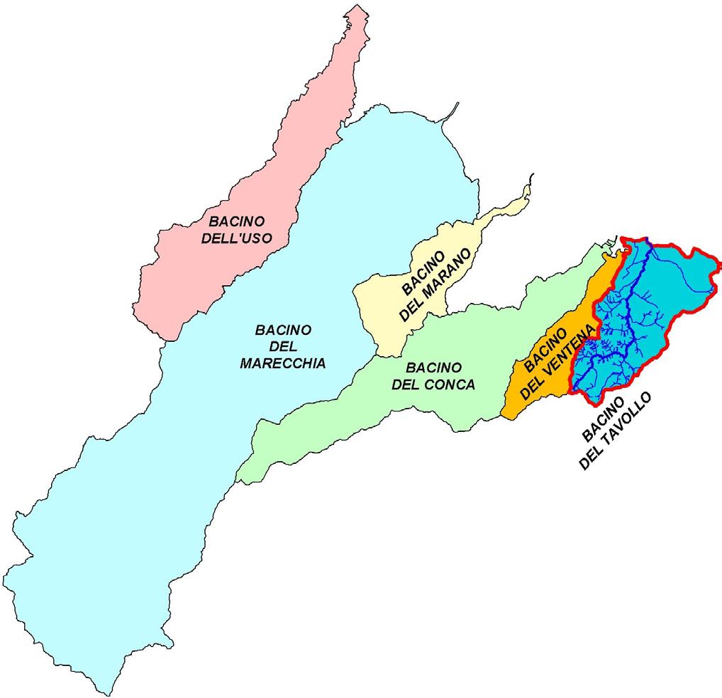 Bacino idrografico Tavollo Corpo idrico Torrente Tavollo Codice (rete di 2 grado)