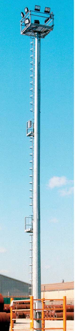 pag 37 Lighting masts with ladder and