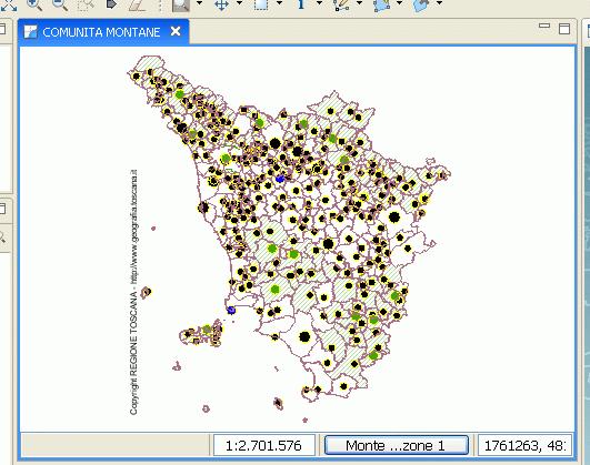 Figura 8 Avviso: i dati geografici visionabili tramite GeoScopioWMS, anche se derivati da quelli originali, non possono essere considerati validi in sede legale.