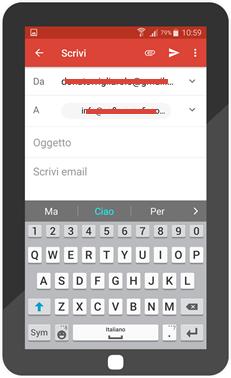 icone per attivare il servizio di invio e-mail disponibile.