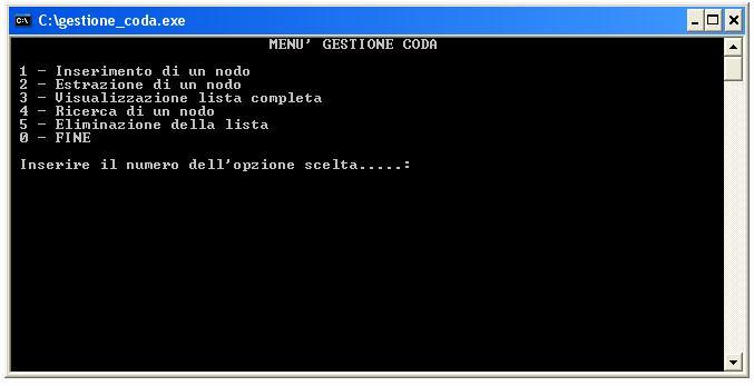 Programma in C++ per la gestione dinamica di una coda Il programma per la gestione dinamica di una coda deve prevedere, almeno, le seguenti funzioni : creazione di un nodo; controllo lista vuota;